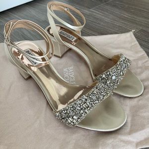 Badgley Mischka Jada Ivory Satin Bridal Shoes